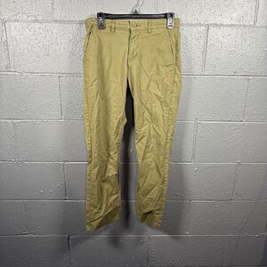 Crocodile Slim Fit Pants Mens 30x33 Khaki Casual Chino Modern Minimalist